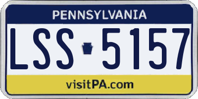 PA license plate LSS5157