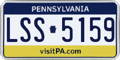 PA license plate LSS5159