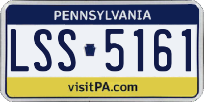 PA license plate LSS5161