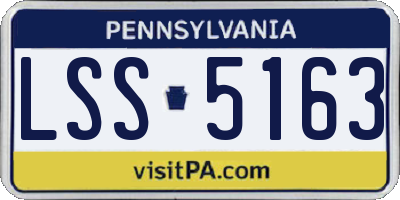 PA license plate LSS5163