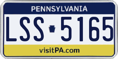 PA license plate LSS5165