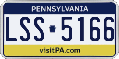PA license plate LSS5166