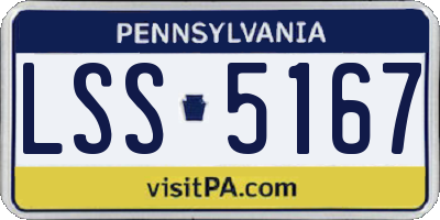 PA license plate LSS5167