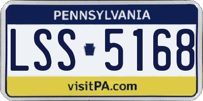 PA license plate LSS5168