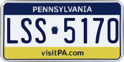 PA license plate LSS5170