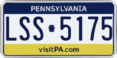 PA license plate LSS5175