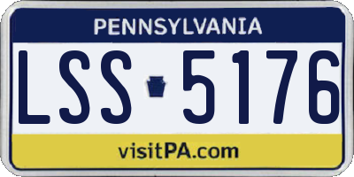 PA license plate LSS5176