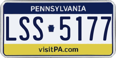 PA license plate LSS5177