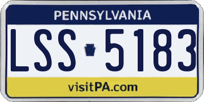 PA license plate LSS5183