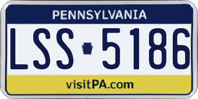PA license plate LSS5186