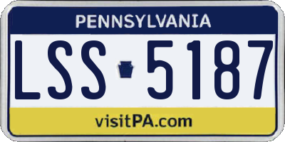 PA license plate LSS5187
