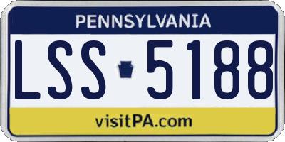 PA license plate LSS5188