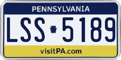 PA license plate LSS5189