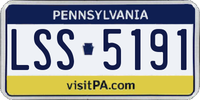 PA license plate LSS5191