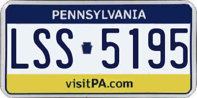 PA license plate LSS5195