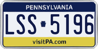 PA license plate LSS5196