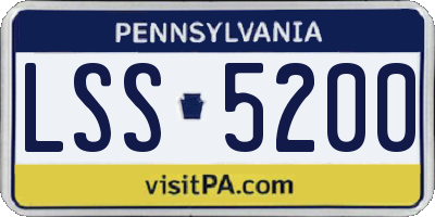 PA license plate LSS5200