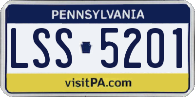 PA license plate LSS5201
