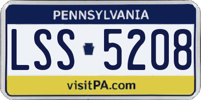 PA license plate LSS5208