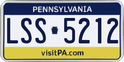 PA license plate LSS5212