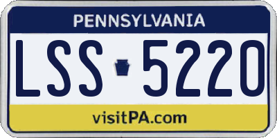 PA license plate LSS5220