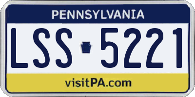 PA license plate LSS5221