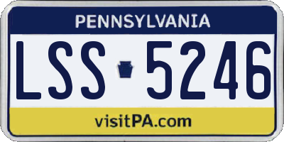 PA license plate LSS5246