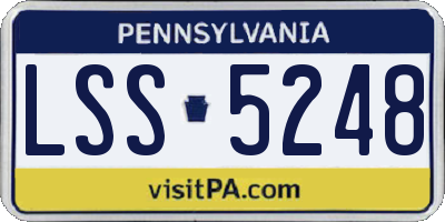 PA license plate LSS5248