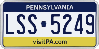 PA license plate LSS5249