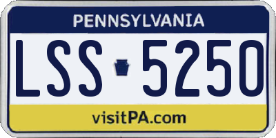 PA license plate LSS5250