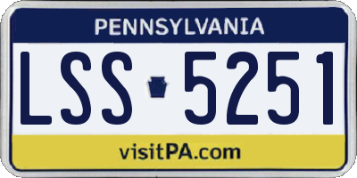 PA license plate LSS5251