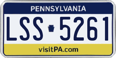 PA license plate LSS5261