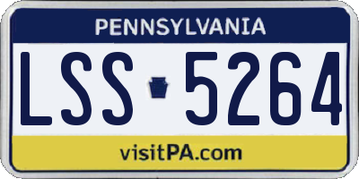 PA license plate LSS5264