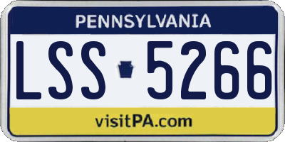PA license plate LSS5266