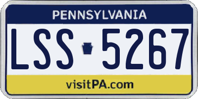 PA license plate LSS5267