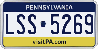 PA license plate LSS5269
