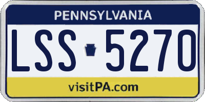 PA license plate LSS5270