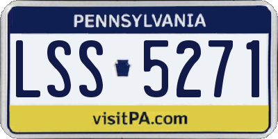 PA license plate LSS5271