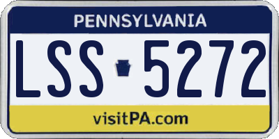 PA license plate LSS5272