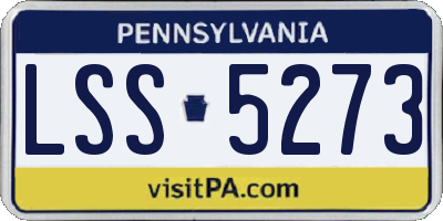 PA license plate LSS5273
