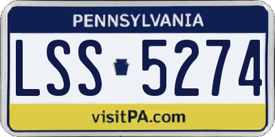 PA license plate LSS5274