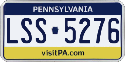 PA license plate LSS5276