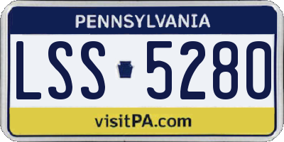 PA license plate LSS5280