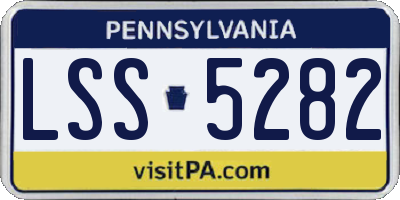 PA license plate LSS5282