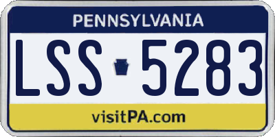 PA license plate LSS5283
