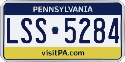 PA license plate LSS5284