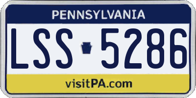 PA license plate LSS5286