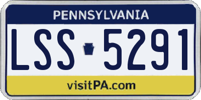 PA license plate LSS5291
