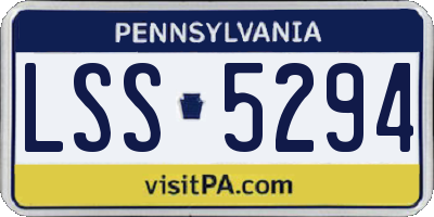 PA license plate LSS5294