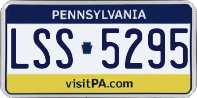 PA license plate LSS5295